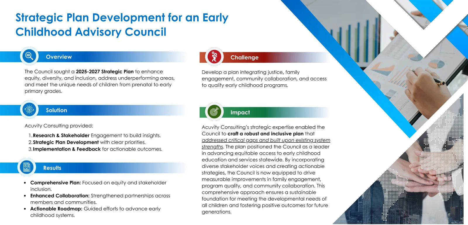 Case study summary: strategic plan development for an Early Childhood Advisory Council
